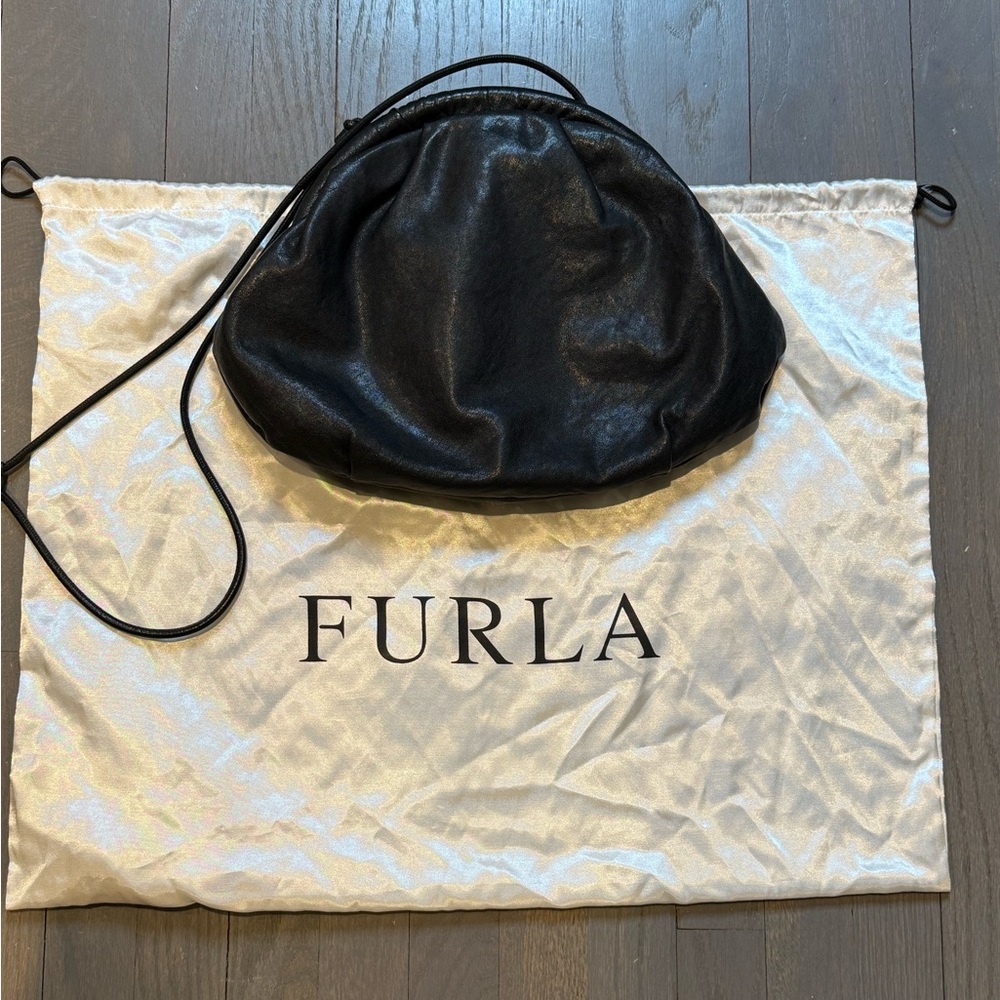 Furla Black Leather Clutch Bag - Picture 2 of 11